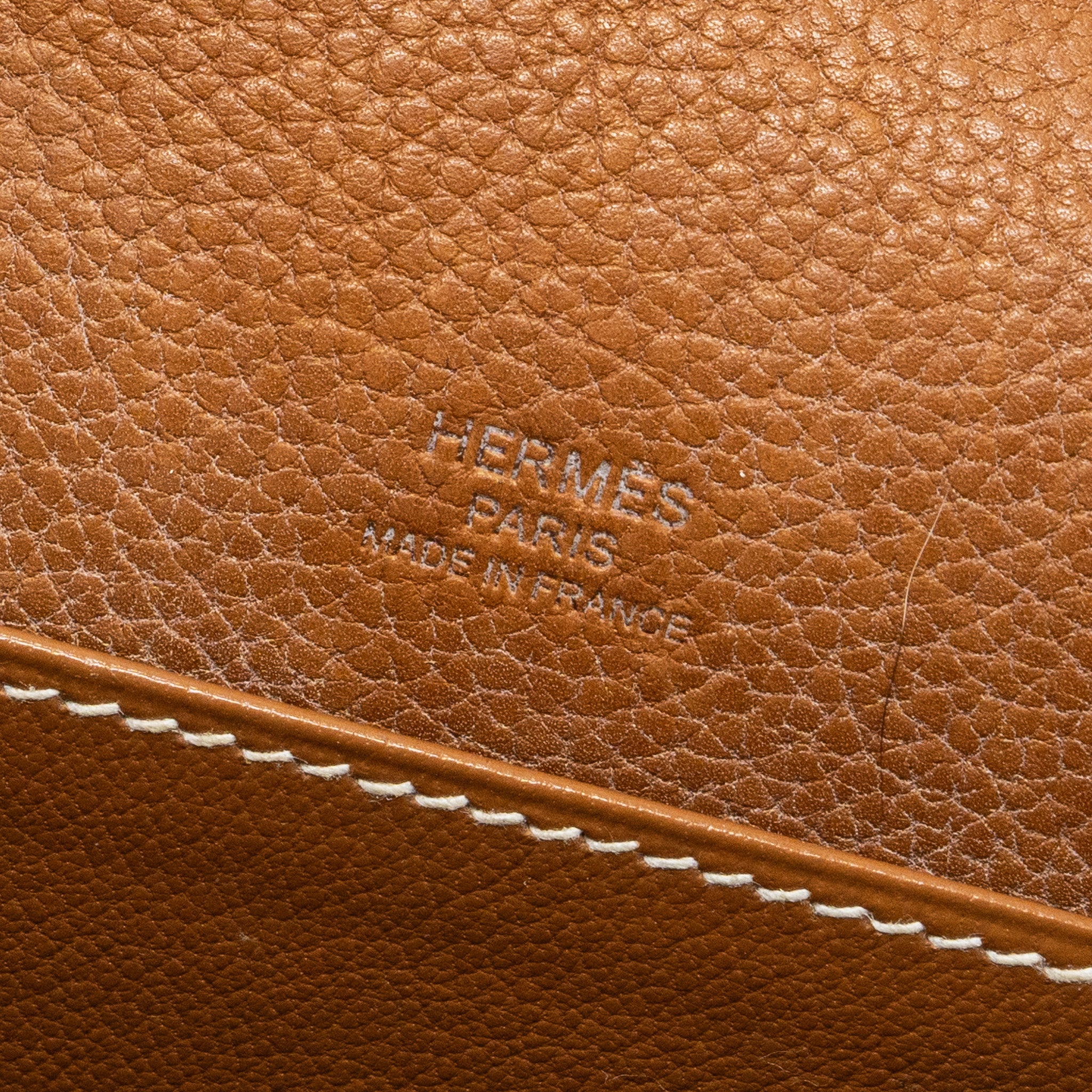 Hermes mini Roulis Barenia Faubourg 34 Fauve LGHW stamp D - Image 15
