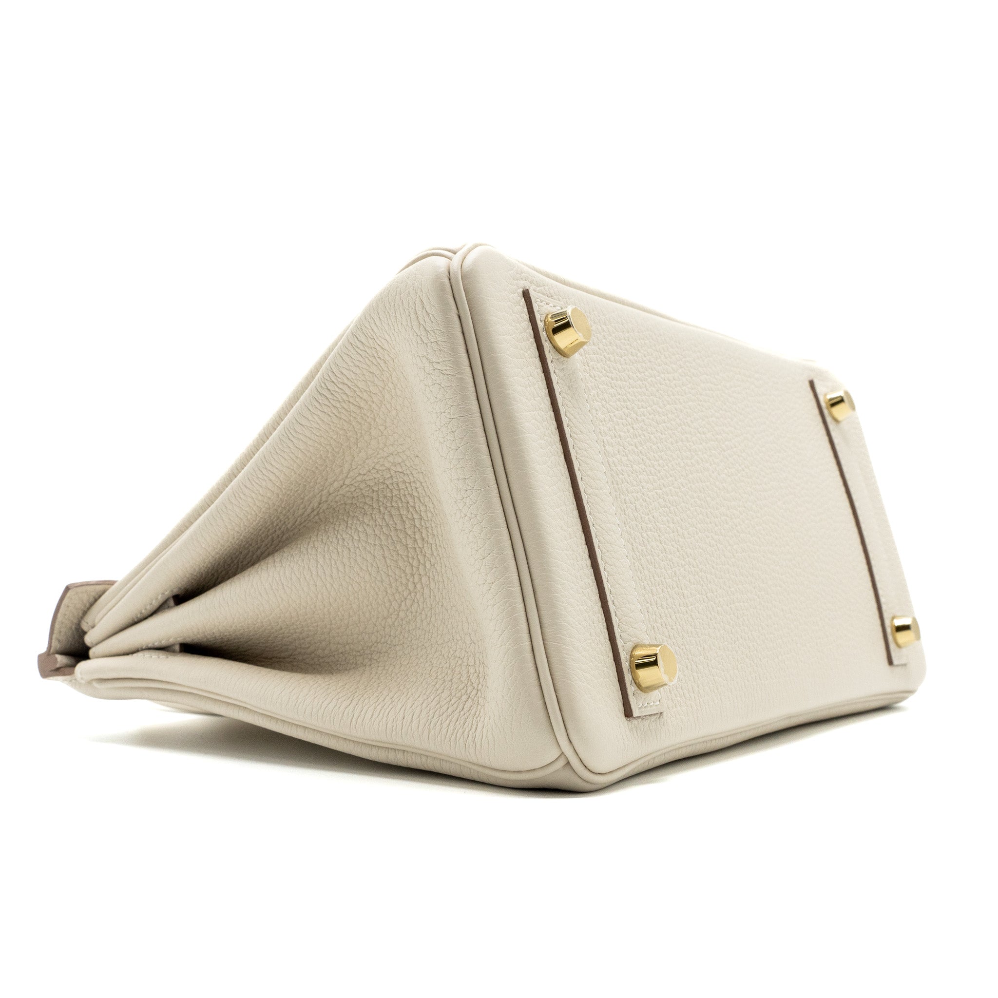 Hermes Birkin 25 Togo Craie GHW Stamp U - Image 7