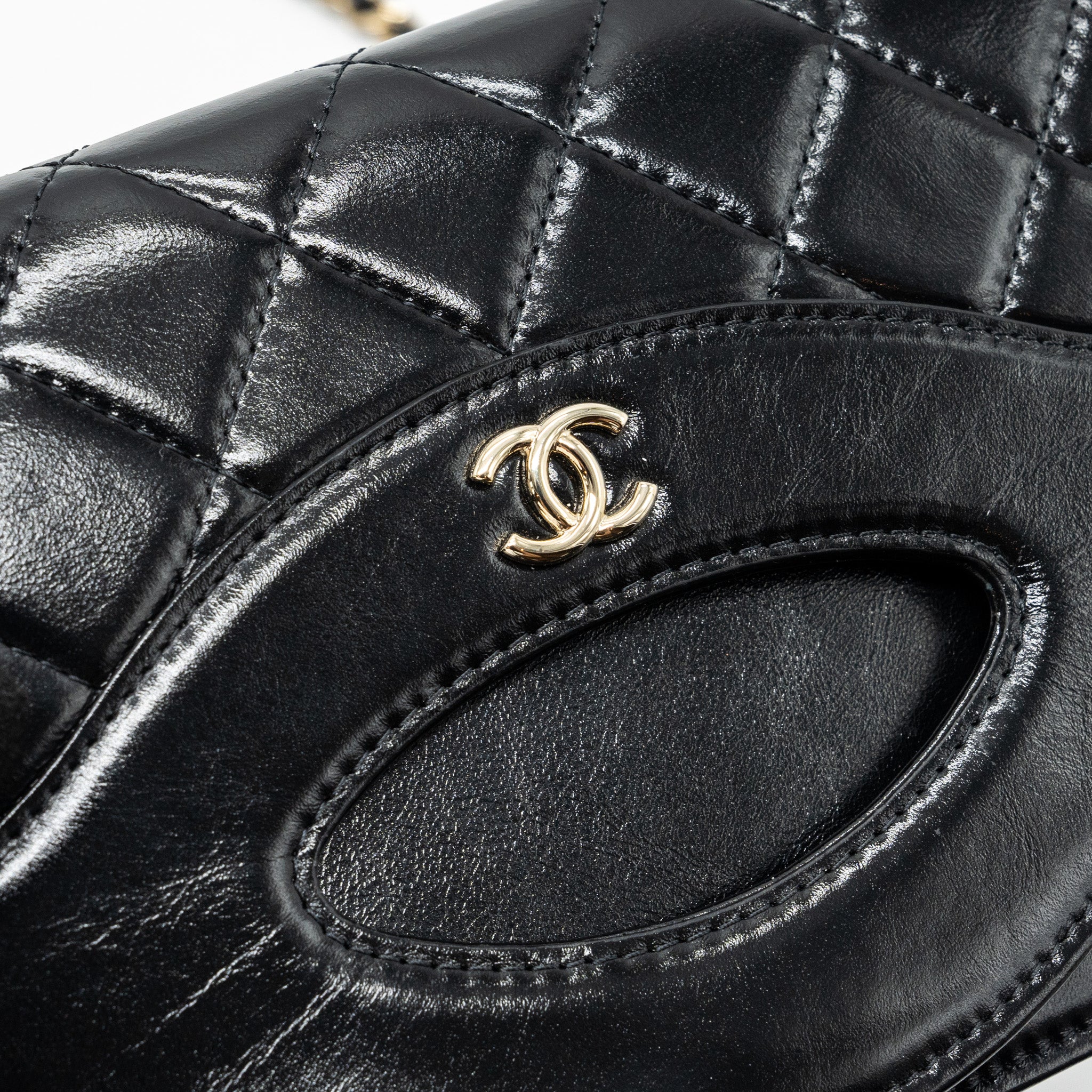Chanel 24C 31 wallet on chain shiny calfskin black LGHW (Microchip) - Image 9