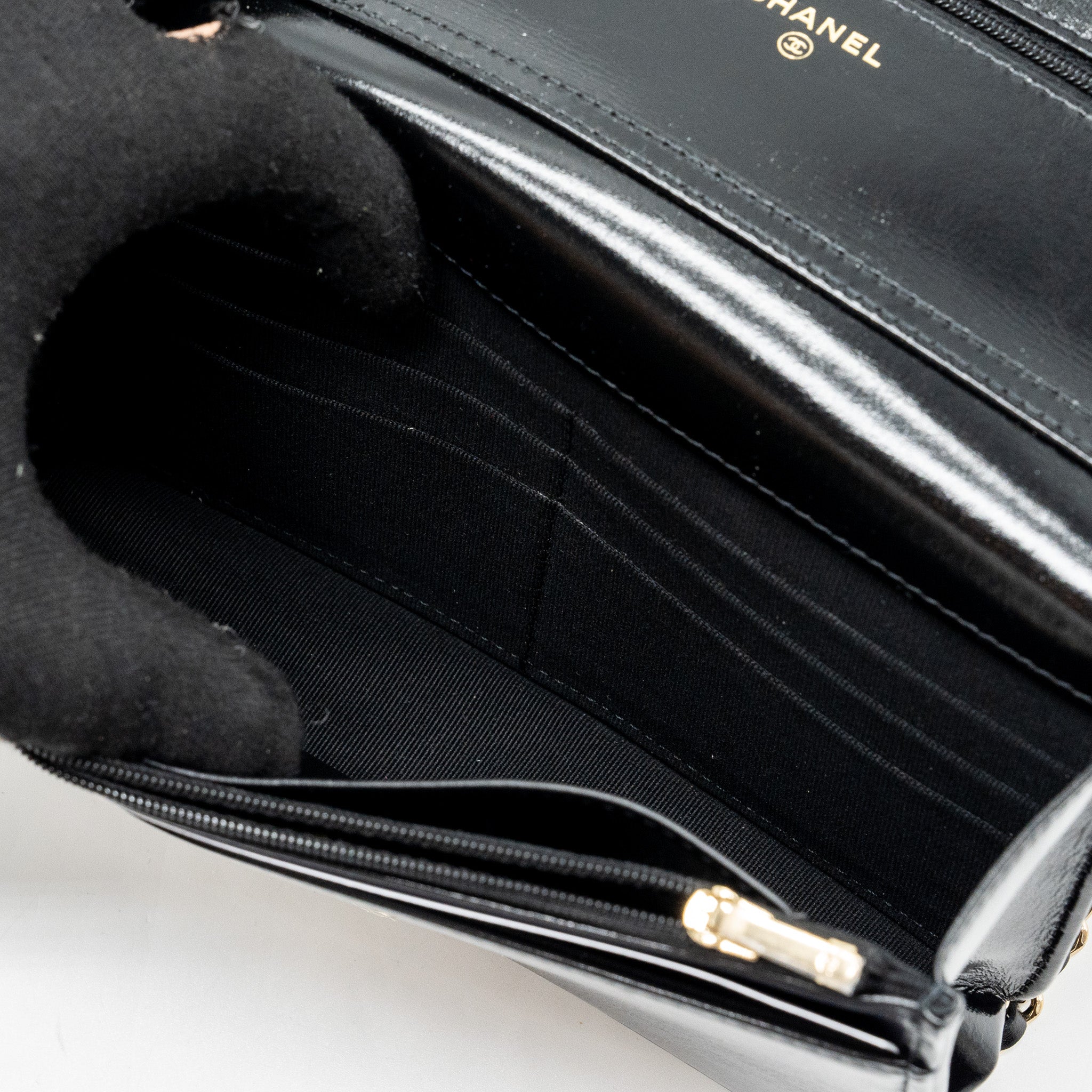 Chanel 24C 31 wallet on chain shiny calfskin black LGHW (Microchip) - Image 12