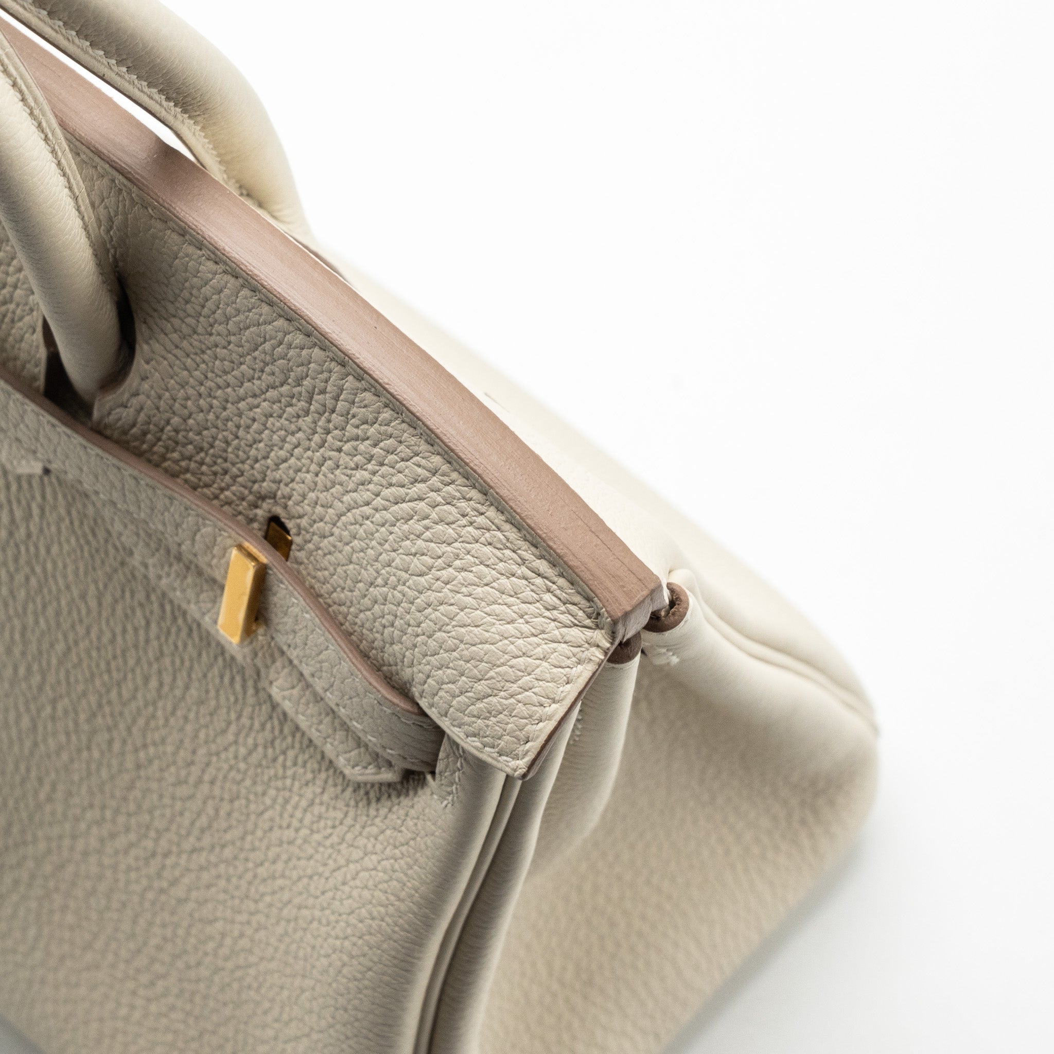 Hermes Birkin 25 Togo Craie GHW Stamp U - Image 10