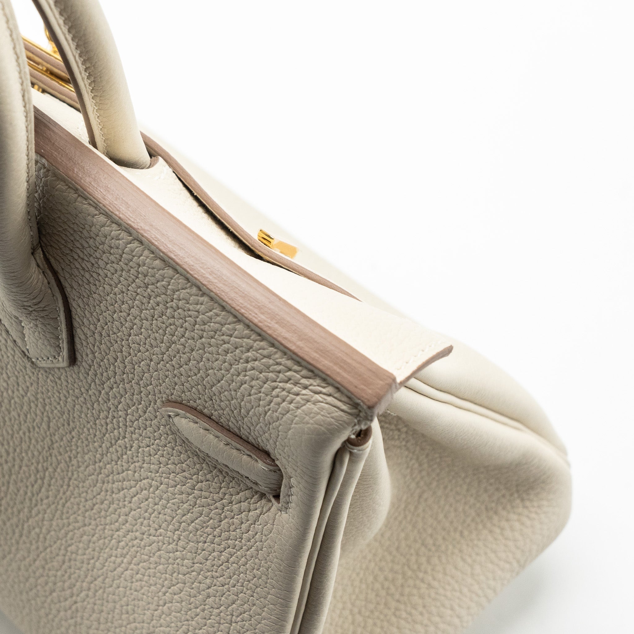 Hermes Birkin 25 Togo Craie GHW Stamp U - Image 11