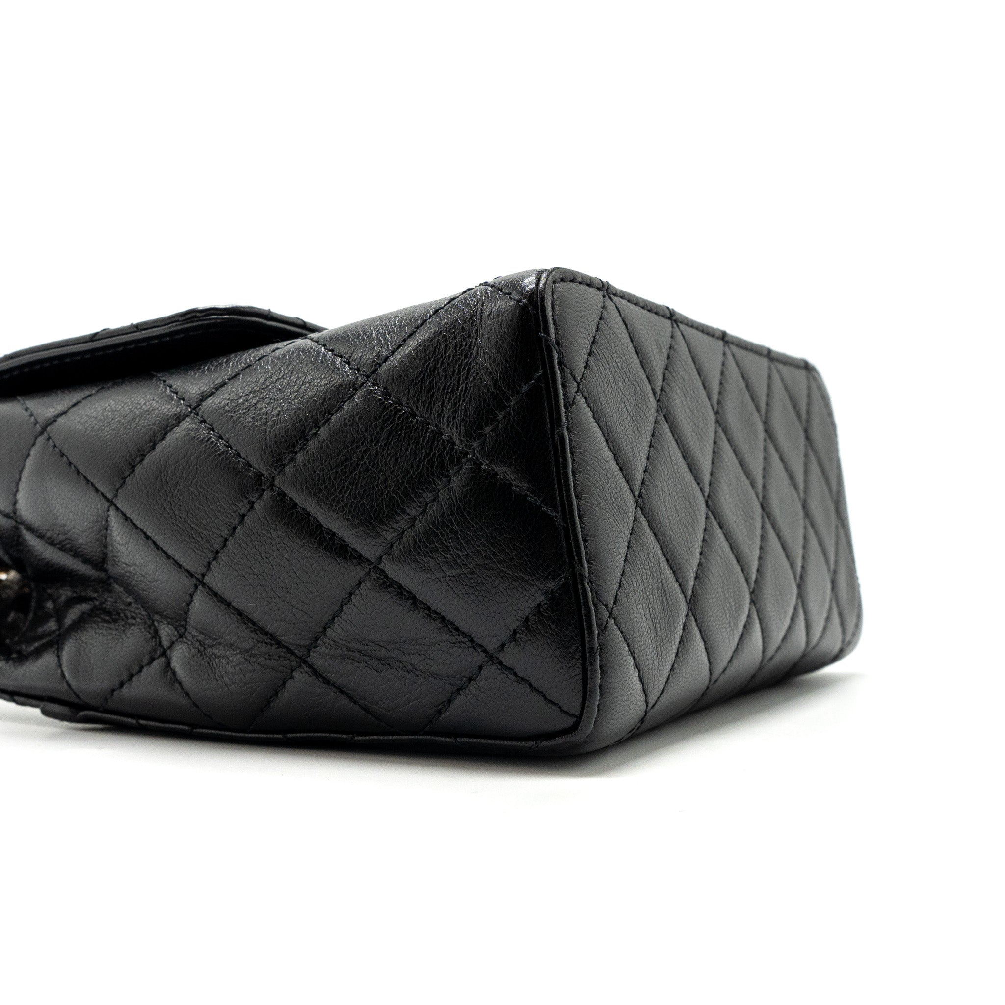Chanel 22K retro new square large flap bag goatskin black GHW (microchip) - Image 7