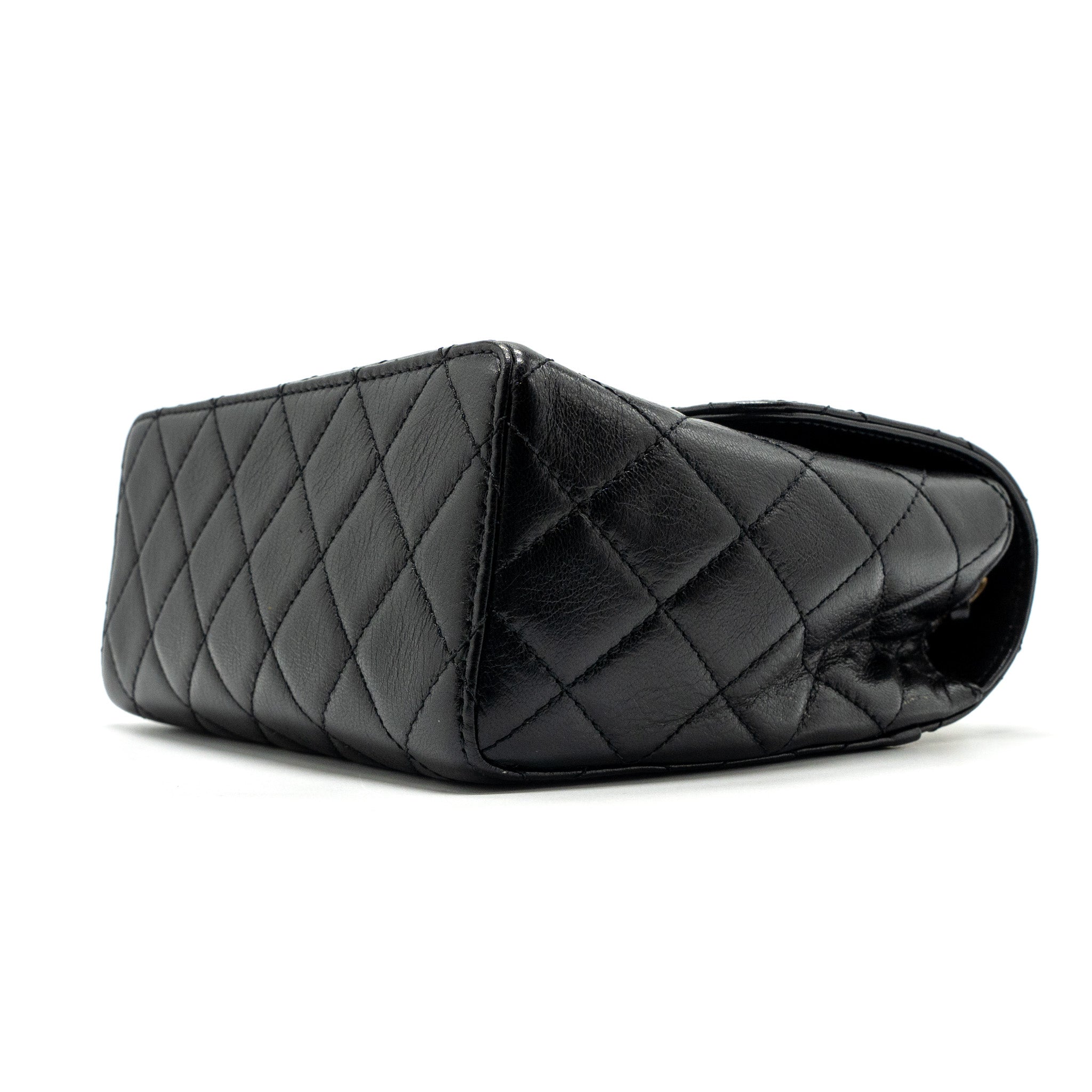 Chanel 22K retro new square large flap bag goatskin black GHW (microchip) - Image 8