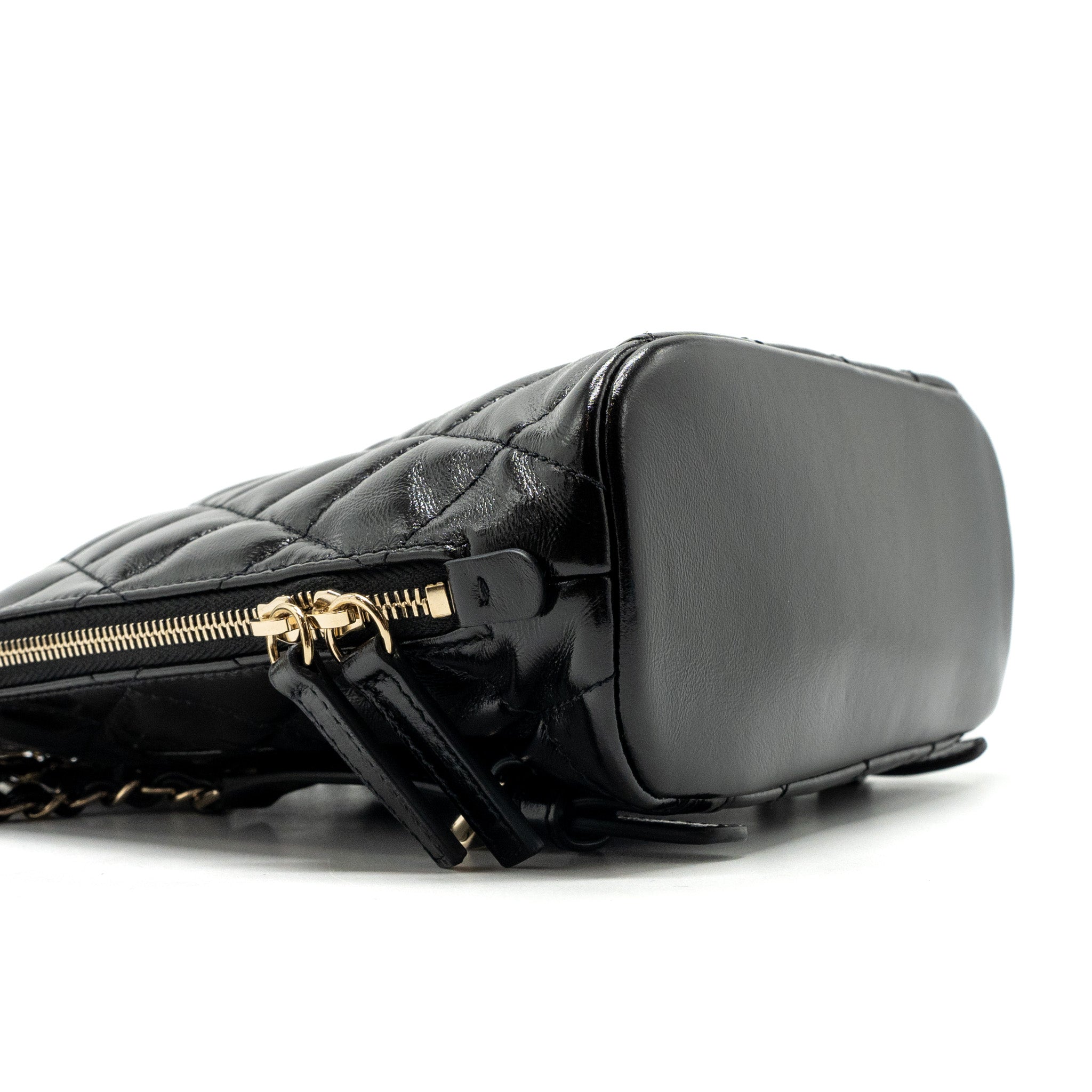 Chanel 22A Backpack Patent Black LGHW (Microchip) - Image 6
