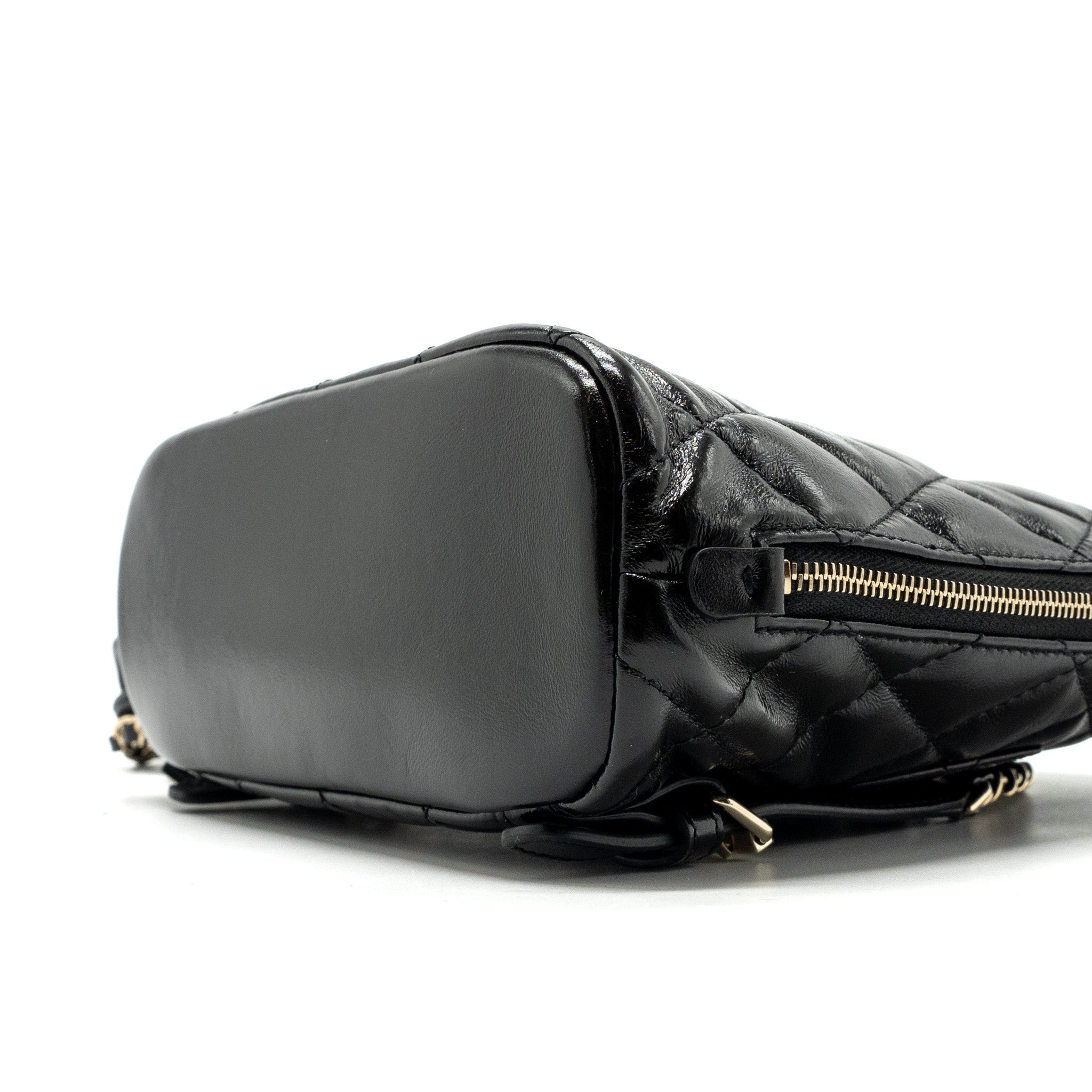 Chanel 22A Backpack Patent Black LGHW (Microchip) - Image 7