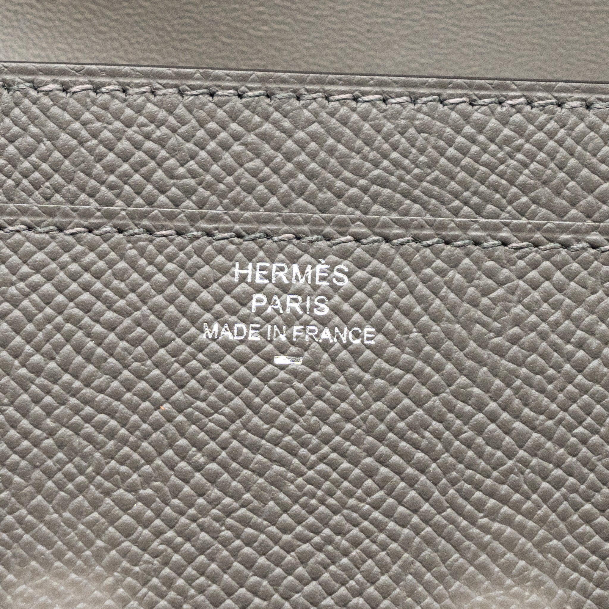 Hermes Constance To Go Epsom Lizard Buckle Gris Meyer/Gris Fonce SHW Stamp U - Image 12