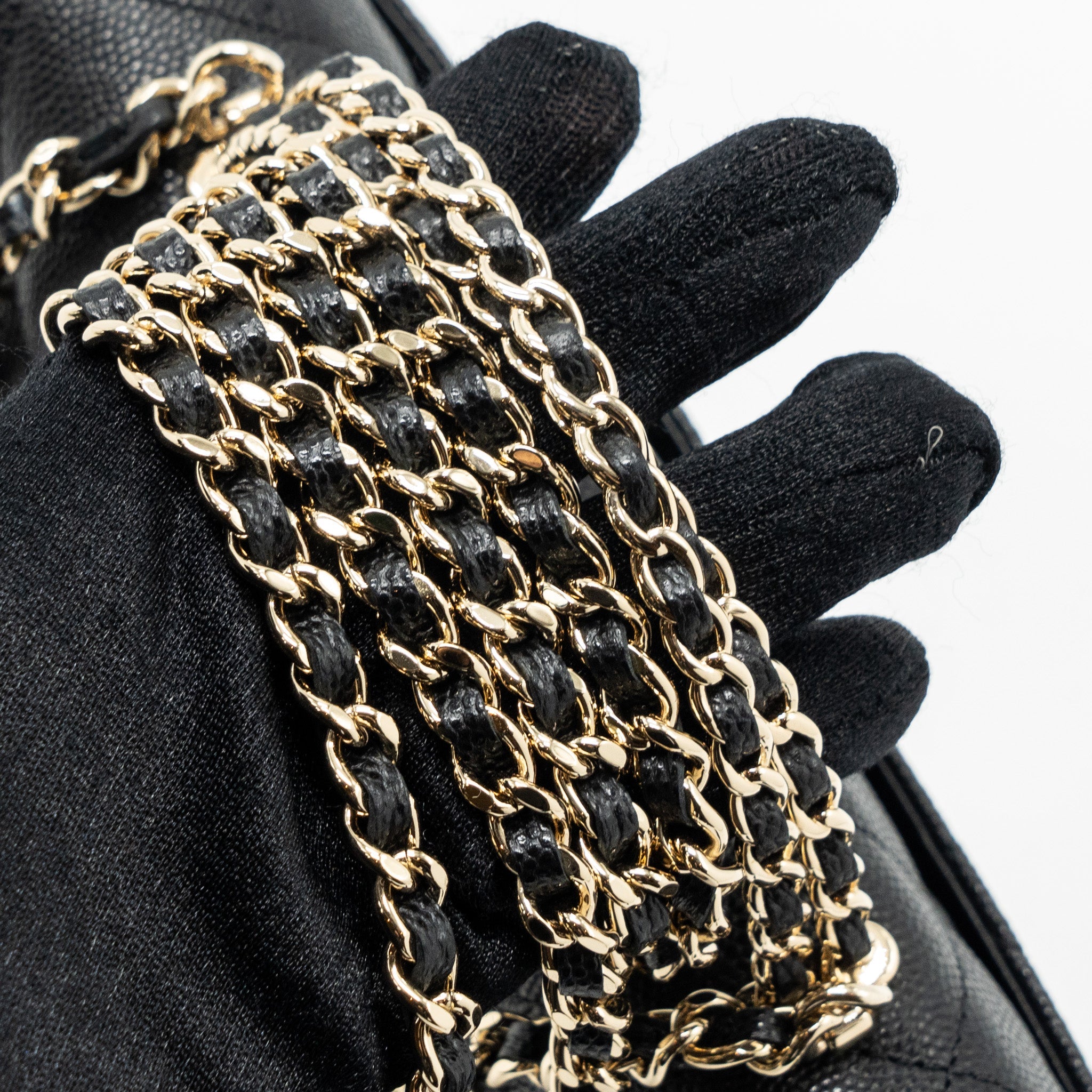 Chanel 23P Top Handle Mini Flap Bag Caviar Black LGHW (Microchip) - Image 15