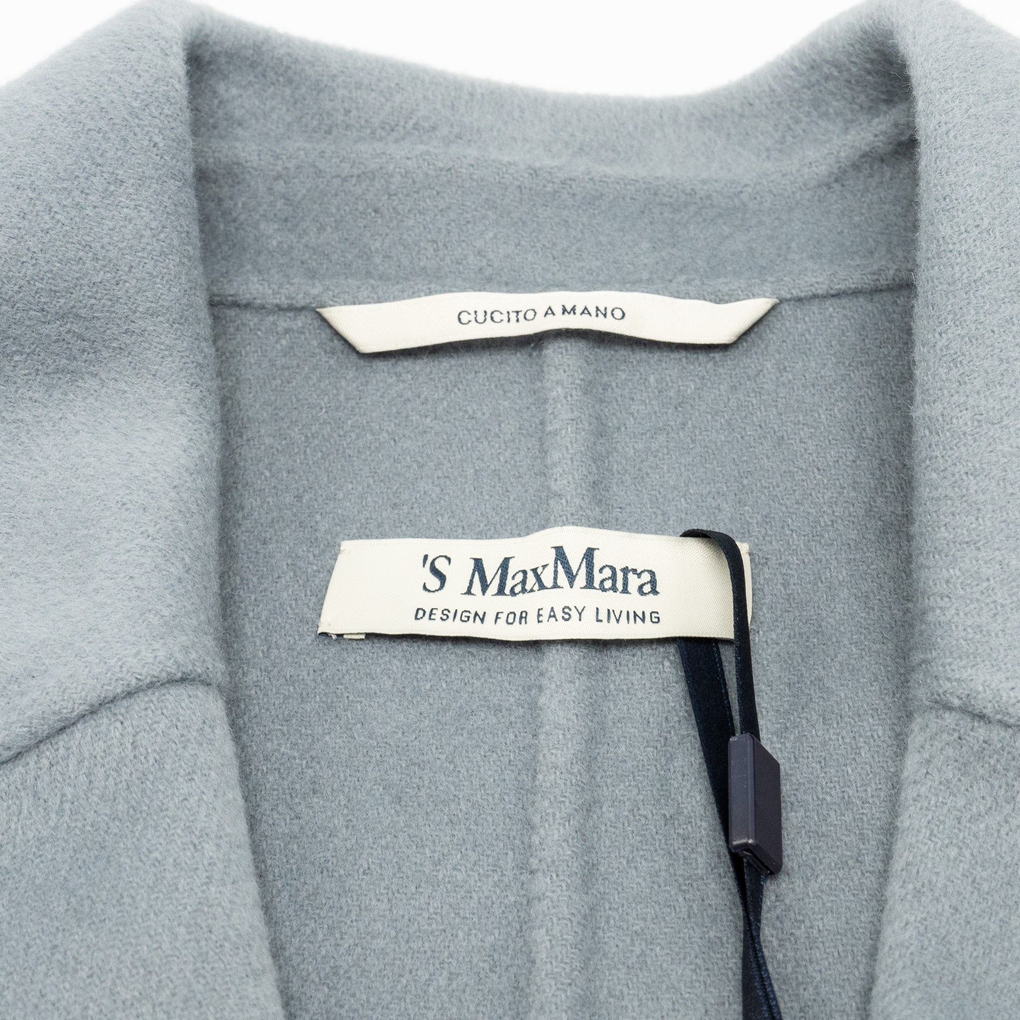 ‘S MaxMara Size 40 Audrey Day Coats Virgin Wool Light Grey - Image 4