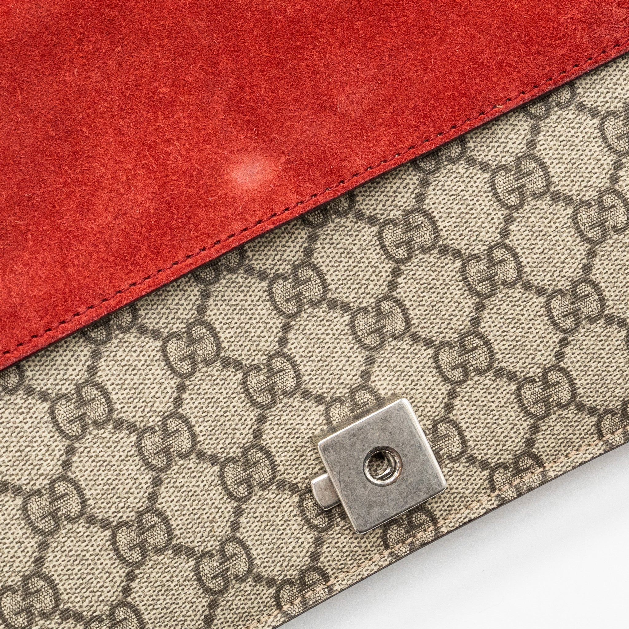 Gucci small Dionysus GG shoulder bag GG supreme canvas/ red SHW - Image 9