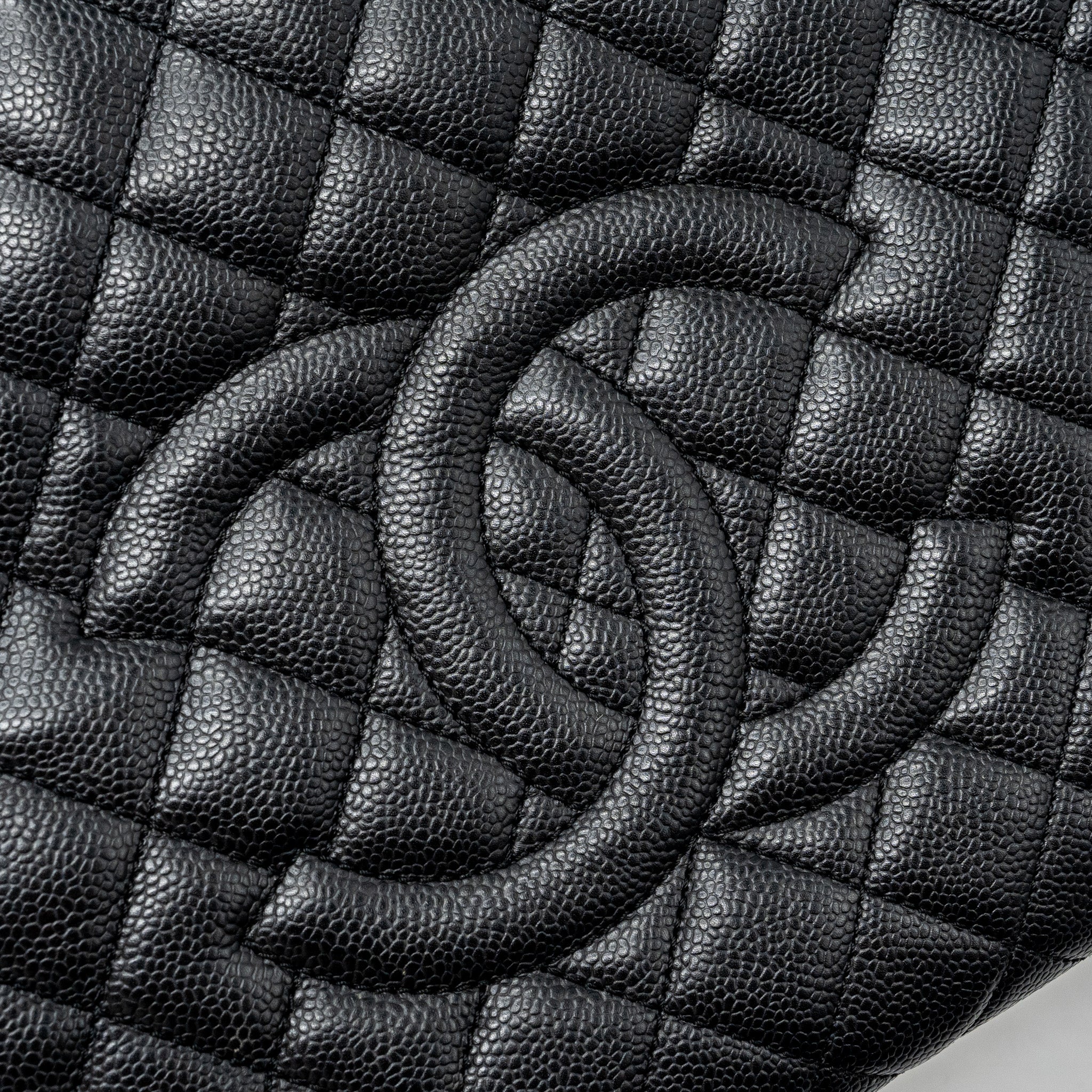 Chanel grand shopping tote bag caviar Black GHW - Image 12