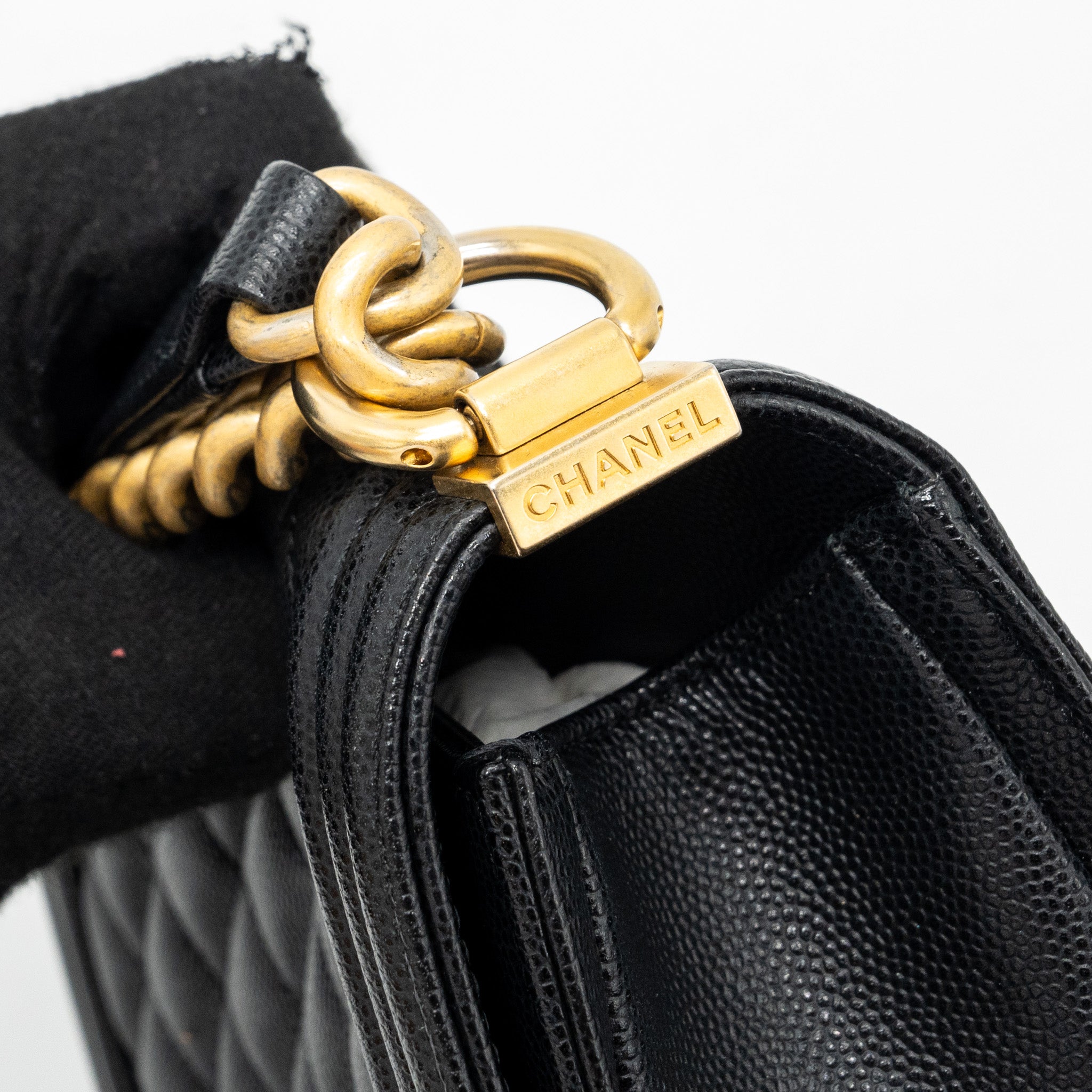 Chanel Small Boy Bag Caviar Black GHW (Microchip) - Image 10