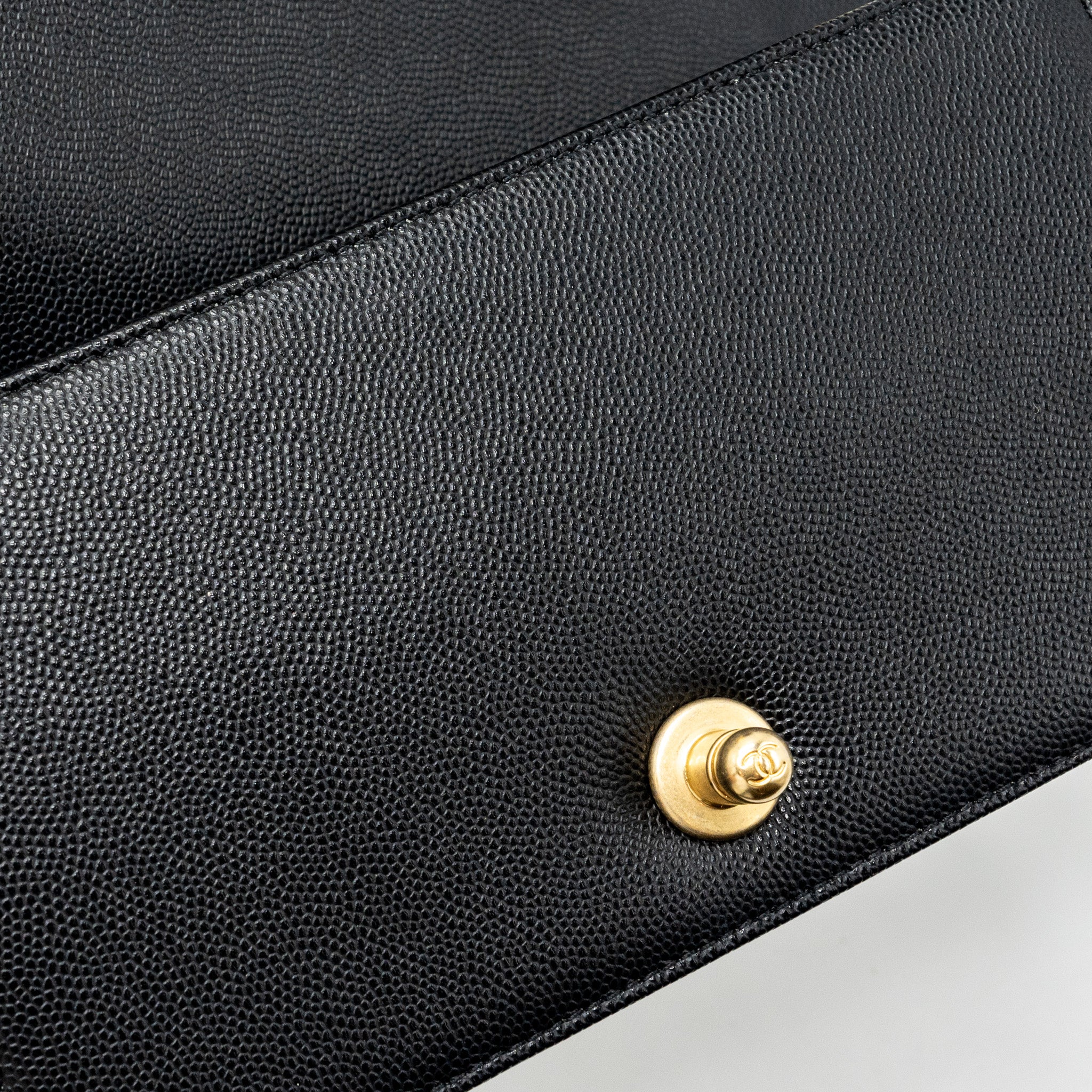 Chanel Small Boy Bag Caviar Black GHW (Microchip) - Image 12