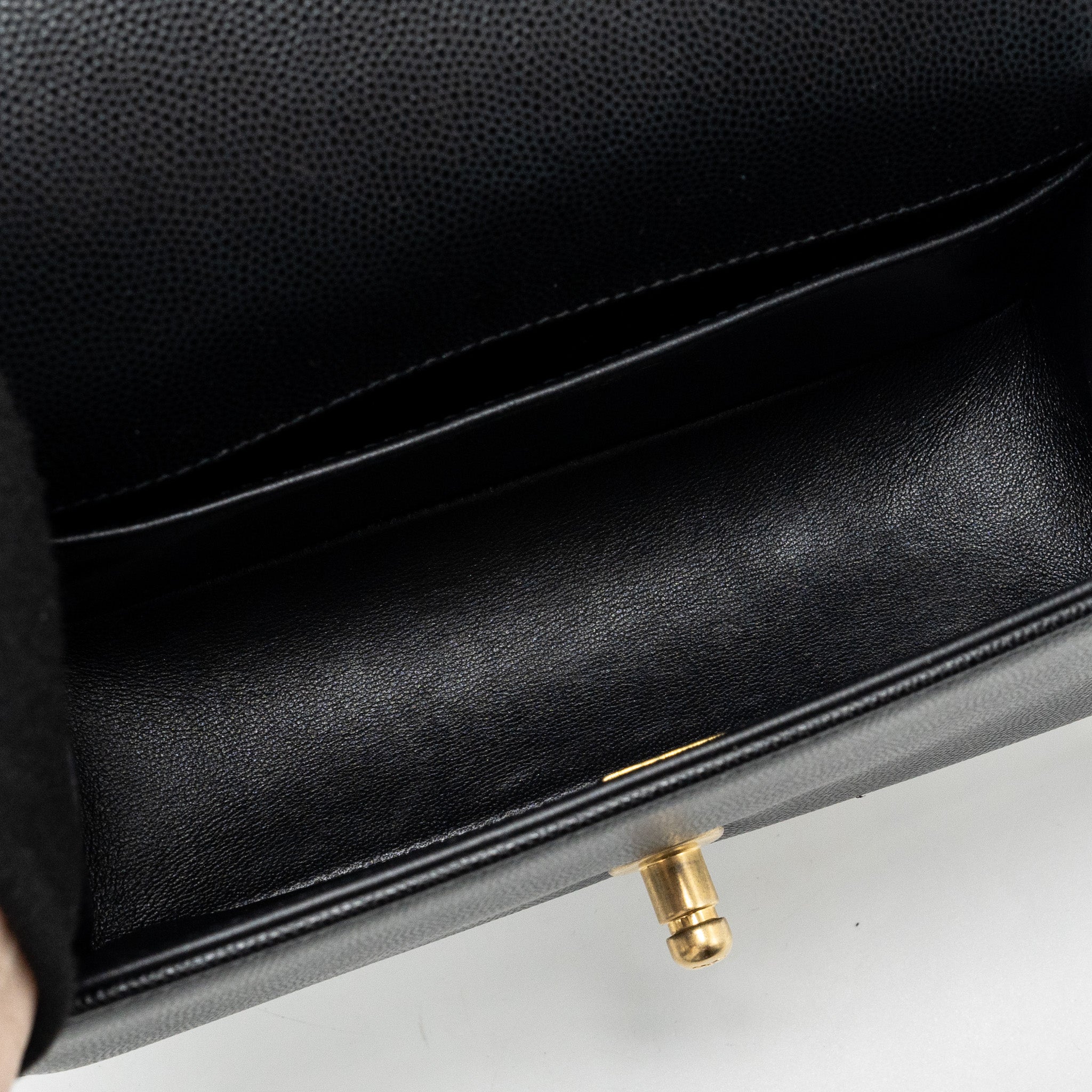Chanel Small Boy Bag Caviar Black GHW (Microchip) - Image 14