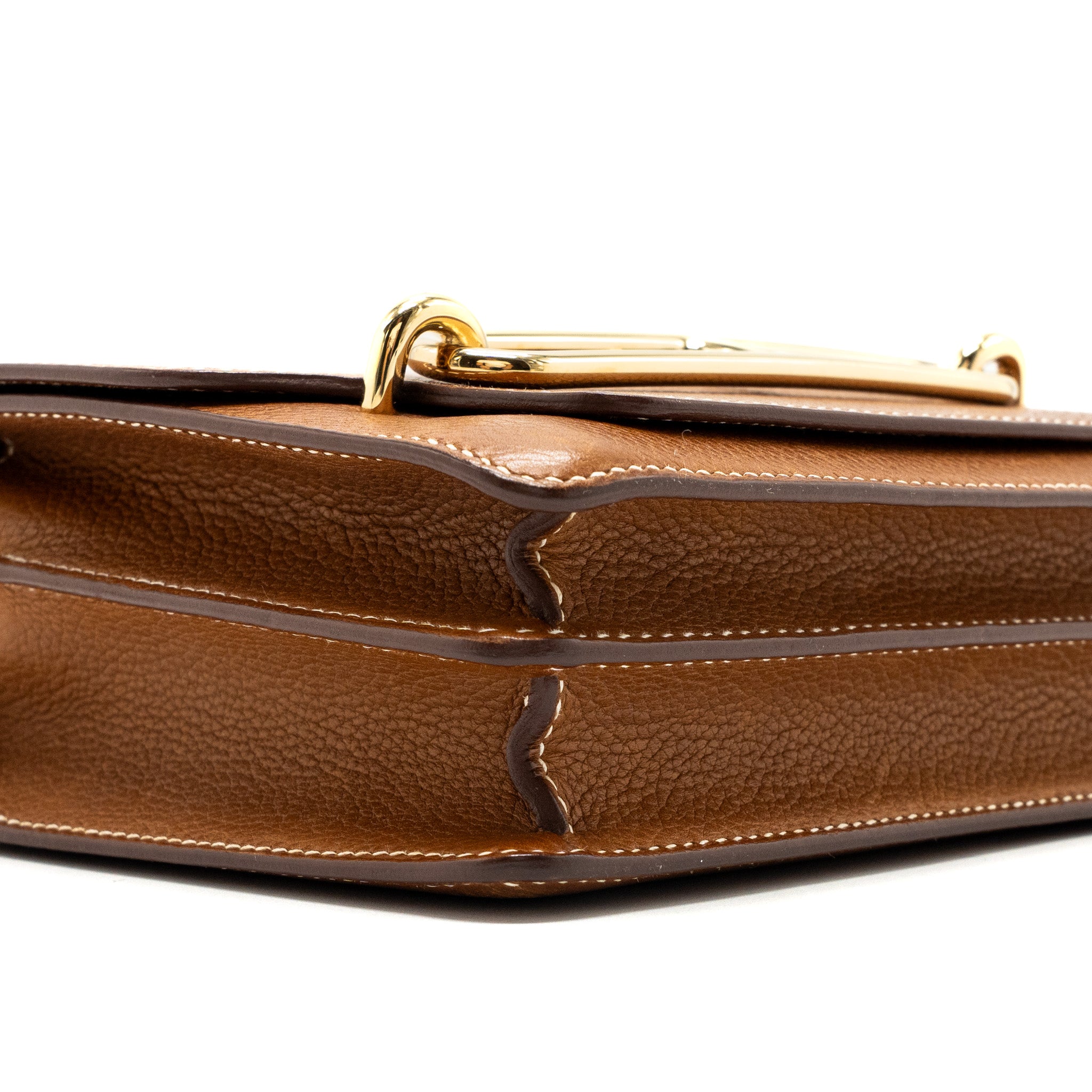 Hermes mini Roulis Barenia Faubourg 34 Fauve LGHW stamp D - Image 7