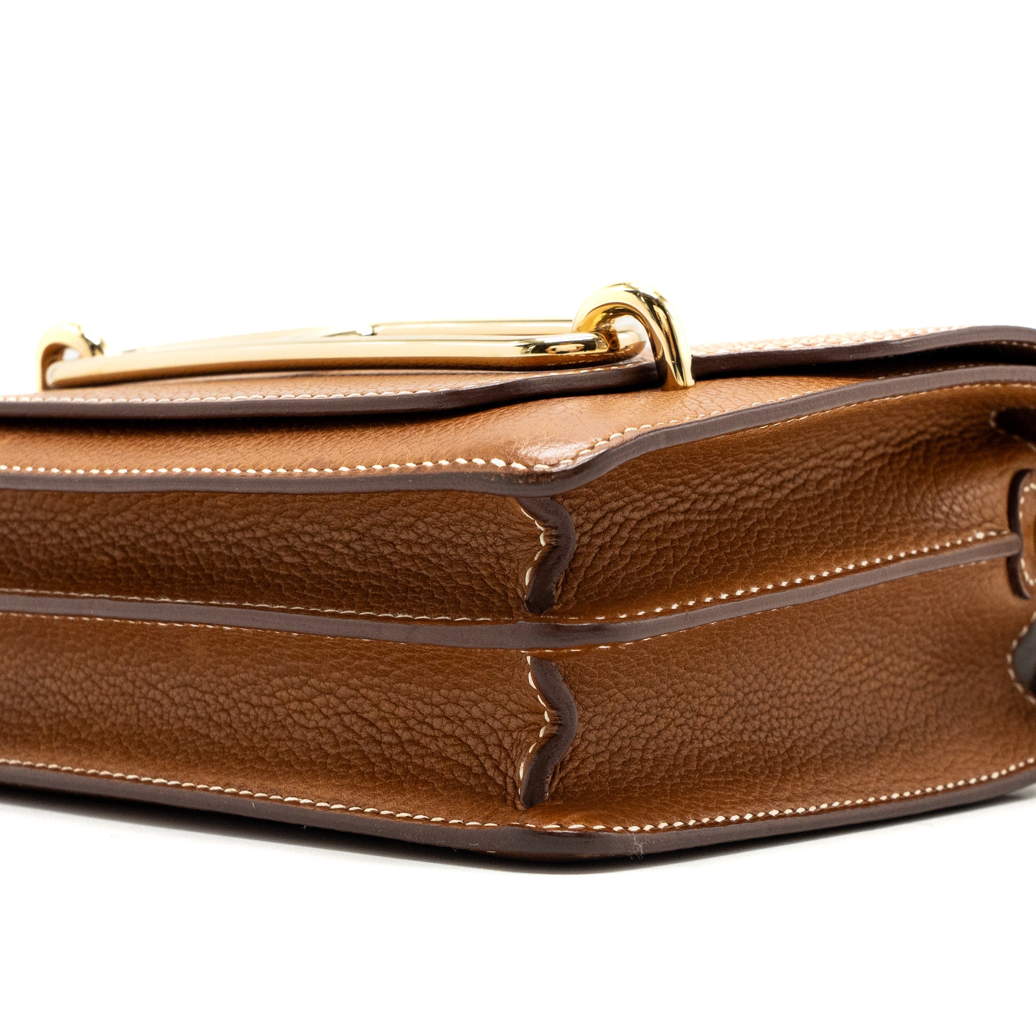 Hermes mini Roulis Barenia Faubourg 34 Fauve LGHW stamp D - Image 8